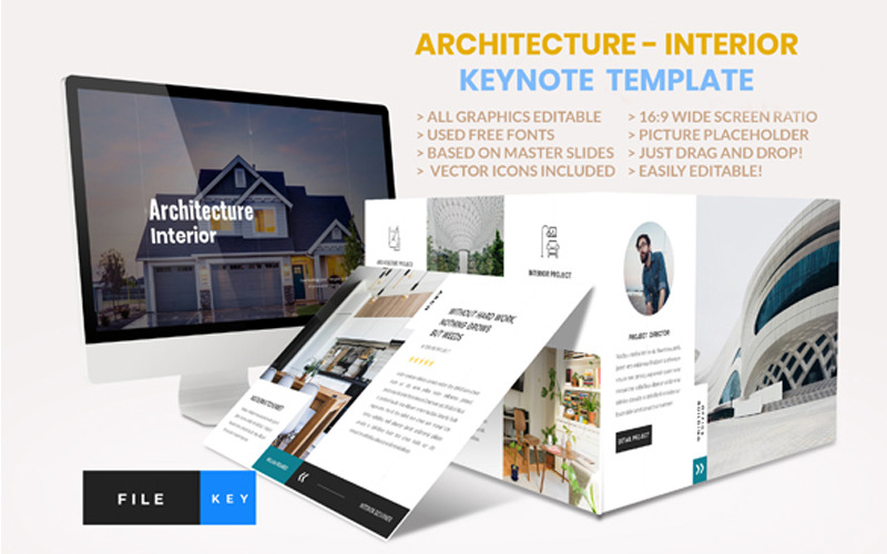 Architektura - wnętrze - szablon Keynote