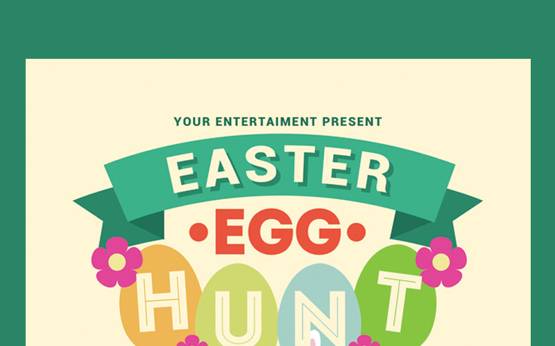 Download Фирменный стиль "Easter Egg Hunt Flyer - Corporate Identity Template" / Easter Egg Hunt Flyer - Corporate Identity Template - Фирменный стиль на тему графика advert advertisement bash bunny carnival celebration child children colorful design easter egg hunter event festival flyer holiday illustration kid kindgarten