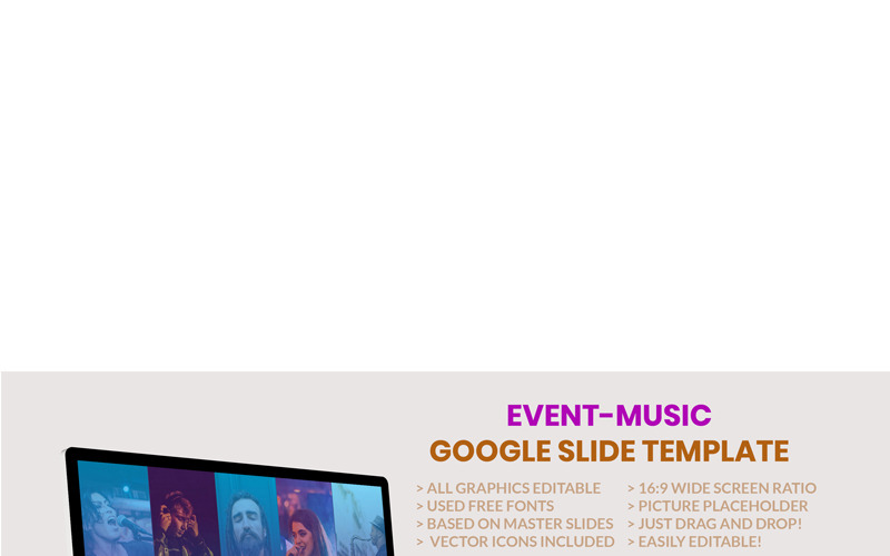 Evenement-muziek Google-dia's