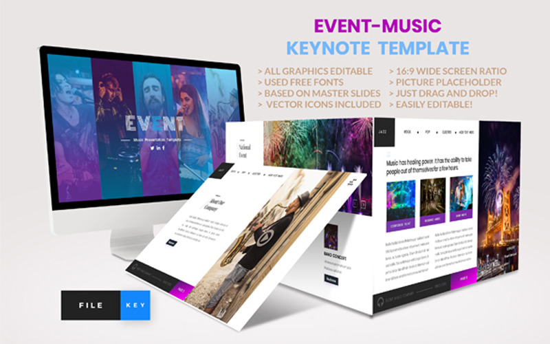 Event - Musik - Keynote-Vorlage