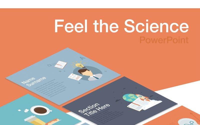 感受科学的PowerPoint模板