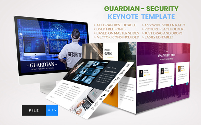 Guardian - Sécurité - Modèle Keynote