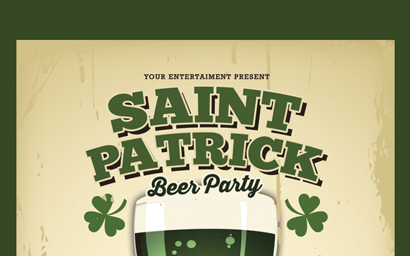Download Фирменный стиль "St. Patrick Day Beer Party - Corporate Identity Template" / St. Patrick Day Beer Party - Corporate Identity Template - Фирменный стиль на тему графика bar beer celebration clover club event fest festival flyer gold green holiday invitation ireland irish leprechaun lucky march music party