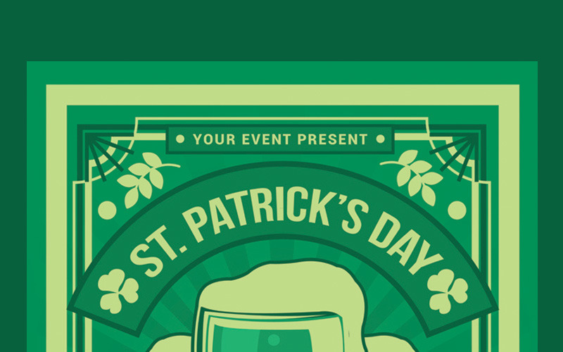 Download Фирменный стиль "St. Patrick Day Beer Party - Corporate Identity Template" / St. Patrick Day Beer Party - Corporate Identity Template - Фирменный стиль на тему графика bar beer celebration clover club event fest festival flyer gold green holiday invitation ireland irish leprechaun lucky march music party