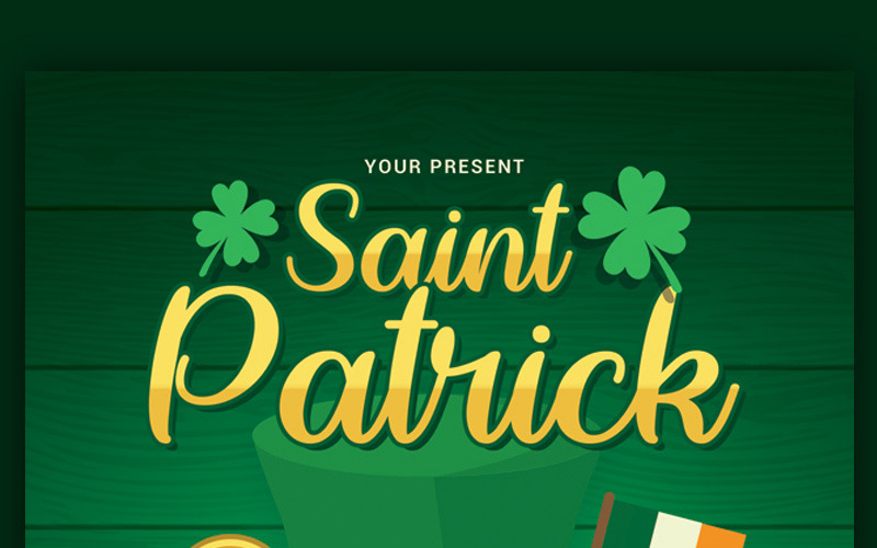 Szent Patrick napi ünnepség - arculat sablon