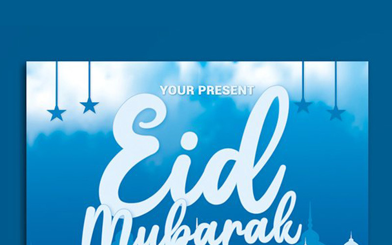 Folleto de Eid Mubarak - Plantilla de identidad corporativa