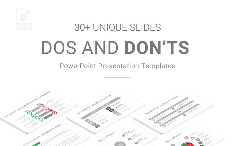 Plantilla de PowerPoint - presentación de lo que se debe y no se debe hacer