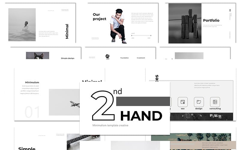 secondhand PowerPoint template