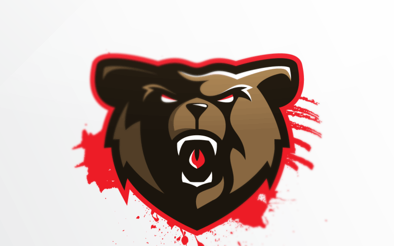 Download Шаблон логотипа "Bears Logo Template" / Bears Logo Template - Шаблон логотипа на тему графика bear,logo,sport,sports,baseball,basketball,hockey,athletic,team,club,cub,grizzly,full,vector,editable,font,link