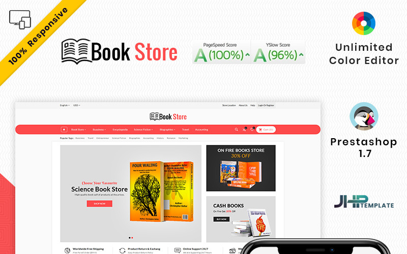 El tema de PrestaShop de Mega Book Mall TemplateMonster El tema de PrestaShop de Mega Book Mall TemplateMonster