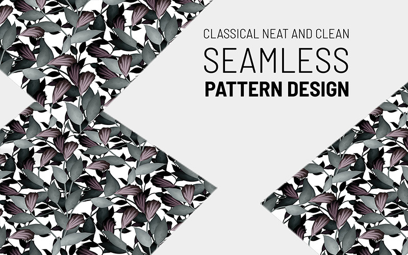 Download Pattern "Elegant hand drawn floral repeat Pattern" / Elegant hand drawn floral repeat Pattern - Pattern на тему графика 