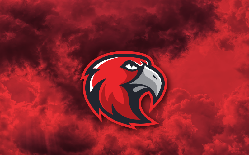 Download Шаблон логотипа "Hawks Logo Template" / Hawks Logo Template - Шаблон логотипа на тему графика hawk,eagle,vulture,falcon,soport,logo,bird,sports,esport,esports,editable,font,support