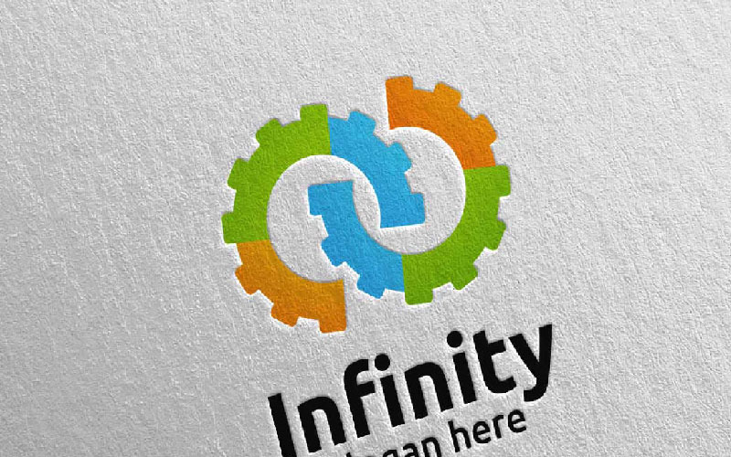 Шаблон логотипу «Дизайн петлі нескінченності»