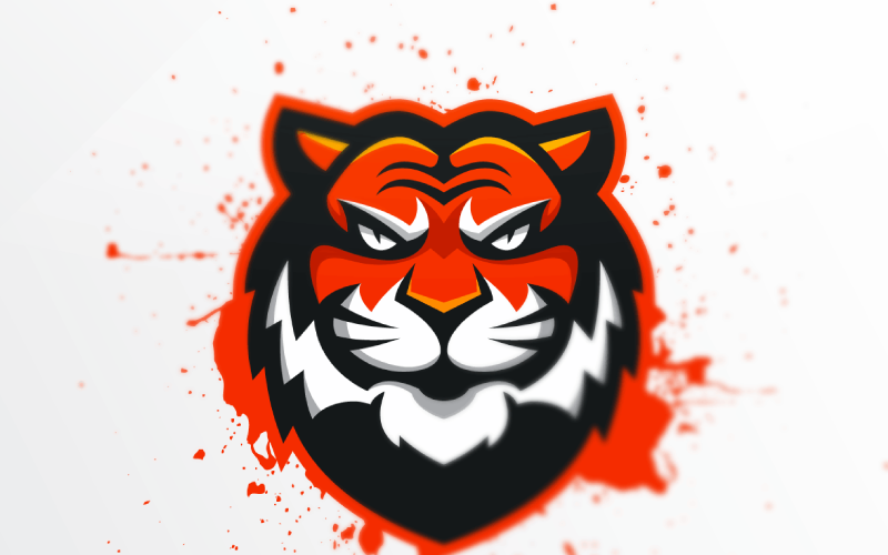 Plantilla de logotipo de deportes de tigres