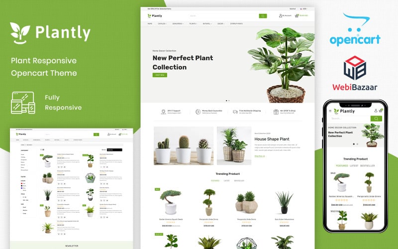 Plantly - Plants And Nursery OpenCart Template