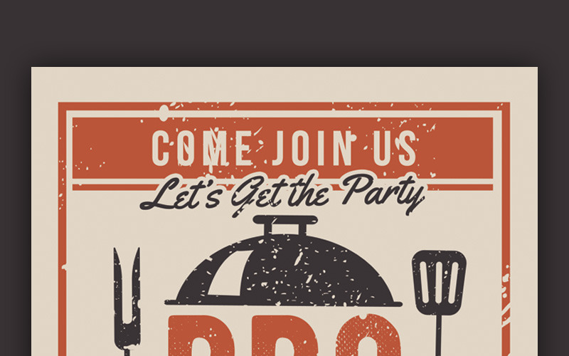 Download Фирменный стиль "BBQ Party Flyer - Corporate Identity Template" / BBQ Party Flyer - Corporate Identity Template - Фирменный стиль на тему графика barbecue party bbq flyer poster branding charity church potluck cookout fifties photoshop psd retro summer bbq vector vintage