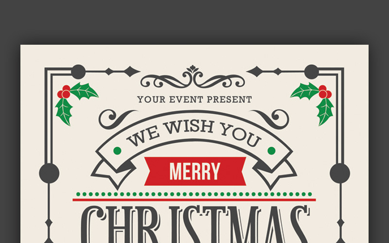 Download Фирменный стиль "Christmas Flyer - Corporate Identity Template" / Christmas Flyer - Corporate Identity Template - Фирменный стиль на тему графика christmas background bash card event flyer gift invitation party template gold christmas instagram new year vintage