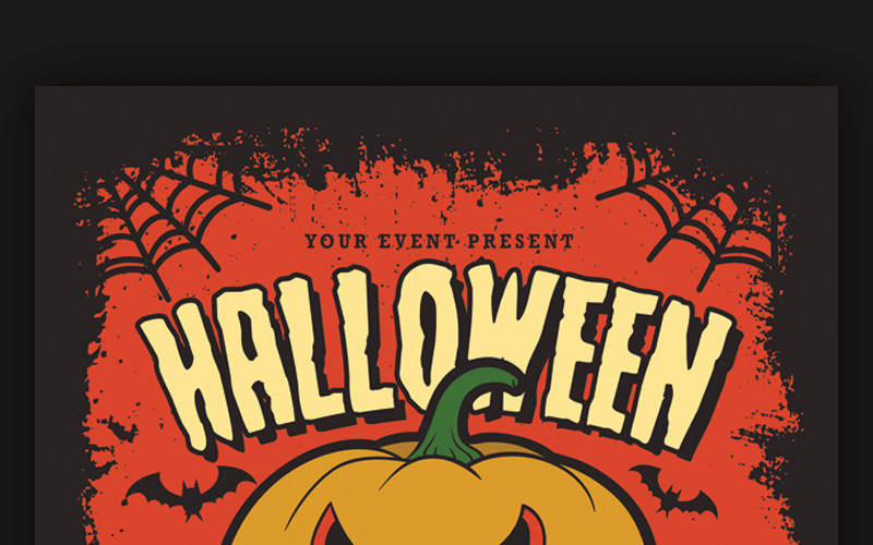Halloween party ünnepség - arculat sablon