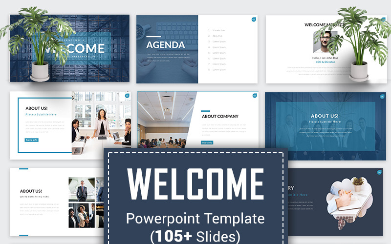 欢迎 - 商务 PowerPoint 模板