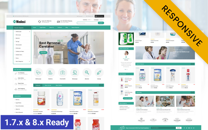 Medexi - Medicinsk butik PrestaShop Responsive Theme