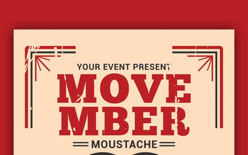 Movember Mustache Party - Szablon tożsamości korporacyjnej