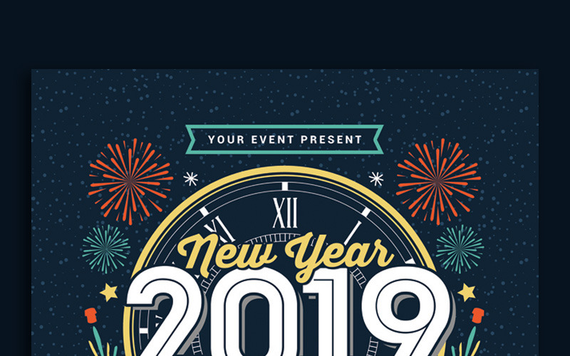 Download Фирменный стиль "New Year Party Celebration - Corporate Identity Template" / New Year Party Celebration - Corporate Identity Template - Фирменный стиль на тему графика 2020 nye party black celebration champagne christmas flyer elegant gold holiday invitation new year bash new year&amp;#039;s eve years eve