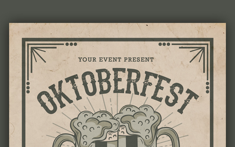 Download Фирменный стиль "Oktoberfest Party Flyer - Corporate Identity Template" / Oktoberfest Party Flyer - Corporate Identity Template - Фирменный стиль на тему графика bar bavarian beer celebration event festival flyer german germany happy hour illustration october octoberfest oktober oktoberfest poster pretzel pub rustic