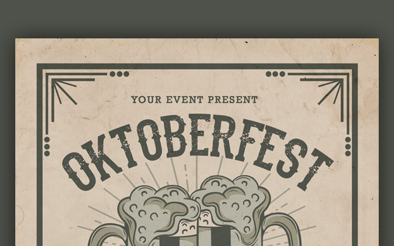 Oktoberfest Party Flyer - Modèle d'identité d'entreprise