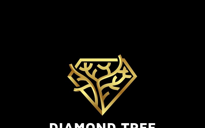 Download Шаблон логотипа "Diamond Tree Logo Template" / Diamond Tree Logo Template - Шаблон логотипа на тему графика botanist branch brand branding diamond logo eco ecologic ecological environement forest identity jewel jewelery jewellery jewelry natural nature old precious