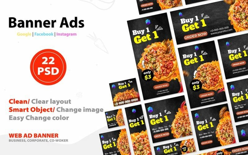 Download Шаблон для соцсетей "Food banner V.3 Social Media Template" / Food banner V.3 Social Media Template - Шаблон для соцсетей на тему графика 