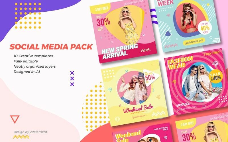 Download Шаблон для соцсетей "Instagram Fashion Banner V.1.2 Social Media Template" / Instagram Fashion Banner V.1.2 Social Media Template - Шаблон для соцсетей на тему графика 