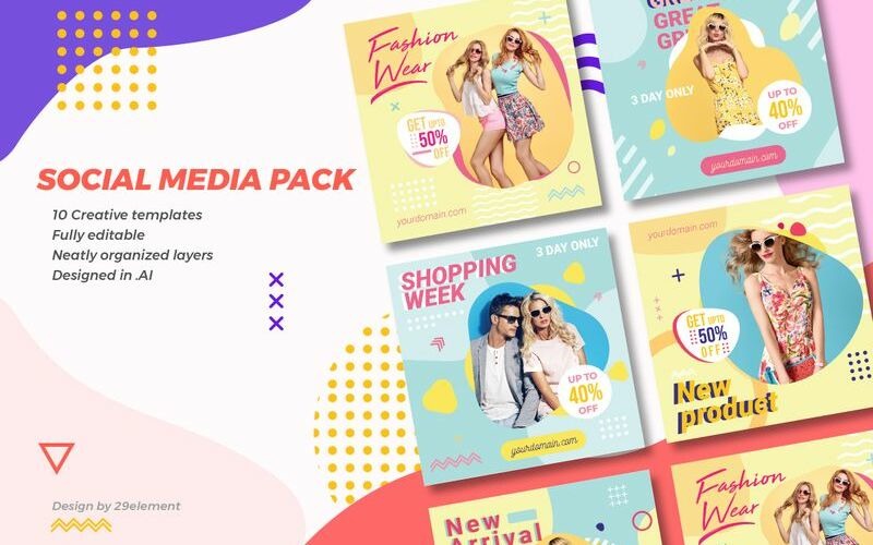 Download Шаблон для соцсетей "Instagram Fashion Banner V.1.3 Social Media Template" / Instagram Fashion Banner V.1.3 Social Media Template - Шаблон для соцсетей на тему графика 