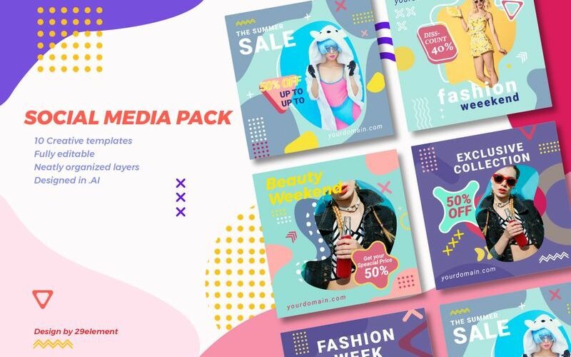 Download Шаблон для соцсетей "Instagram Fashion Banner V.1.5 Social Media Template" / Instagram Fashion Banner V.1.5 Social Media Template - Шаблон для соцсетей на тему графика 