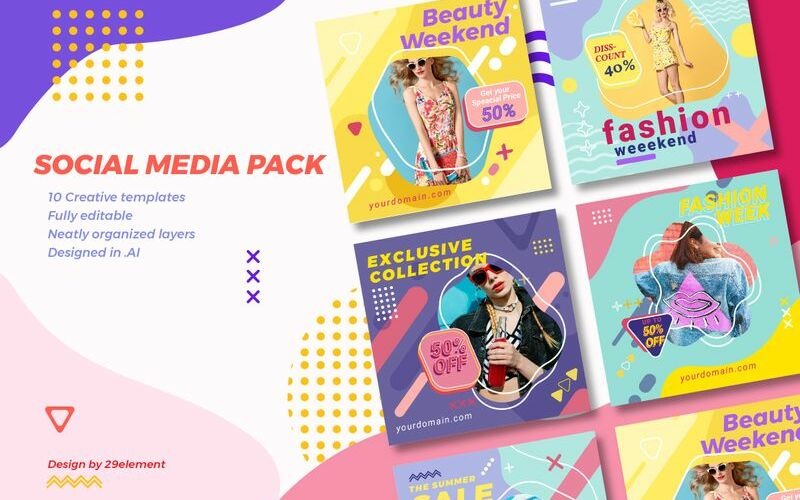 Download Шаблон для соцсетей "Instagram Fashion Banner V.1.6 Social Media Template" / Instagram Fashion Banner V.1.6 Social Media Template - Шаблон для соцсетей на тему графика 