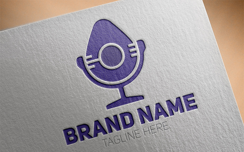 Download Шаблон логотипа "Mic Design Logo Template" / Mic Design Logo Template - Шаблон логотипа на тему графика creative music logo design studio professional 3d versatile modern mic unique realistic