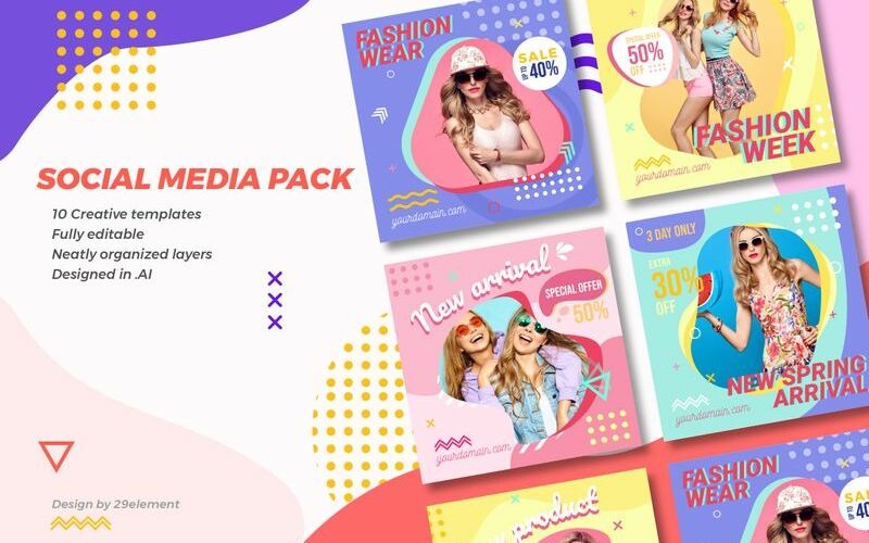 Plantilla de redes sociales de Instagram Fashion Banner V.1.1