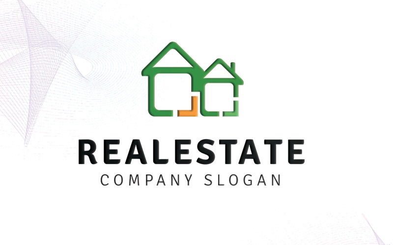 Download Шаблон логотипа "Real Estate Logo Template" / Real Estate Logo Template - Шаблон логотипа на тему графика agency architect architecture bridge build building capital city construct construction development finance home house insurance investment marketing property real estate