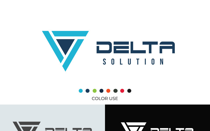 Download Шаблон логотипа "Delta Solution Brand Logo Template" / Delta Solution Brand Logo Template - Шаблон логотипа на тему графика logo design brand branding delta deltalogo company companylogo corporate identity tech modern logobrand icon geometric symbol creative colors brandingidentity solution