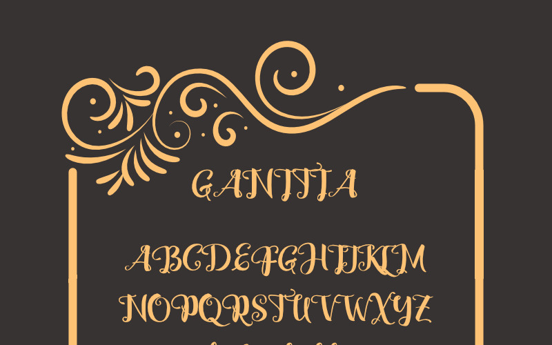 Download Шрифт "GANITIA Font" / GANITIA Font - Шрифт на тему графика font presentation typography marketing branding logo