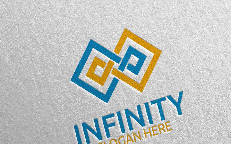 Infinity loop 21 ontwerpsjabloon logo