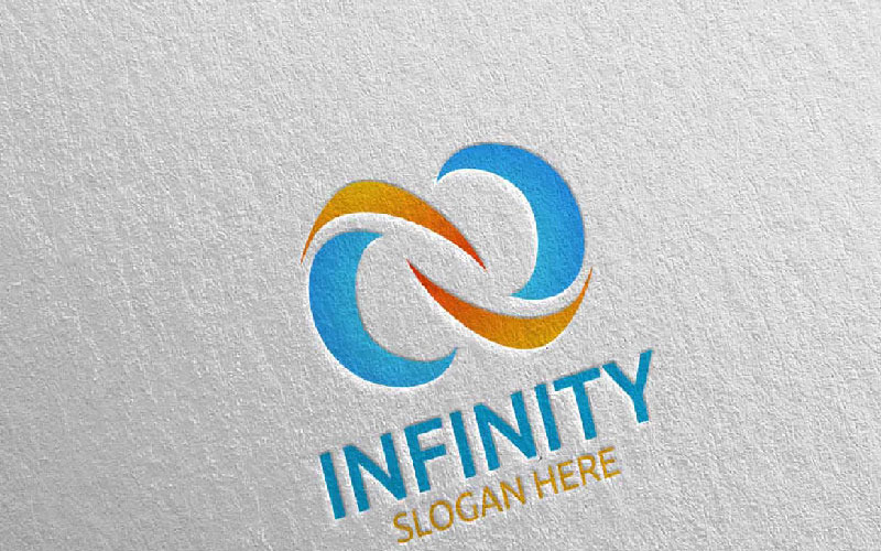 Modèle de logo de conception de boucle d'infini 26