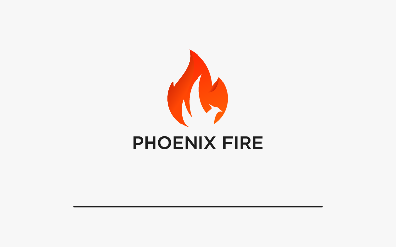 Logo Vorlage namens Phoenix Fire Design Concept #91956