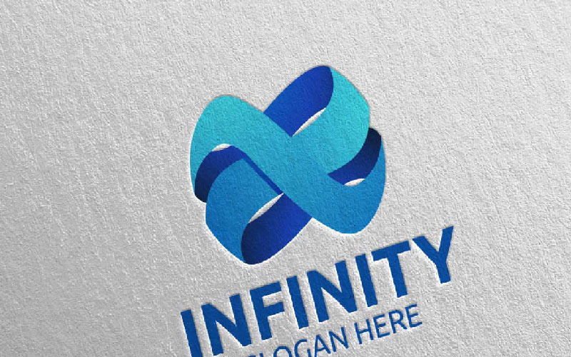 Шаблон логотипа Infinity loop Design 22