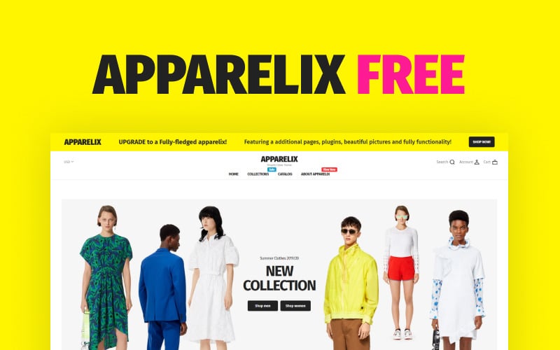 Безкоштовна тема Apparelix Shopify