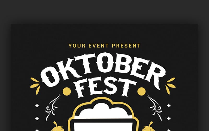 Флаер мероприятия Oktober Fest - шаблон фирменного стиля