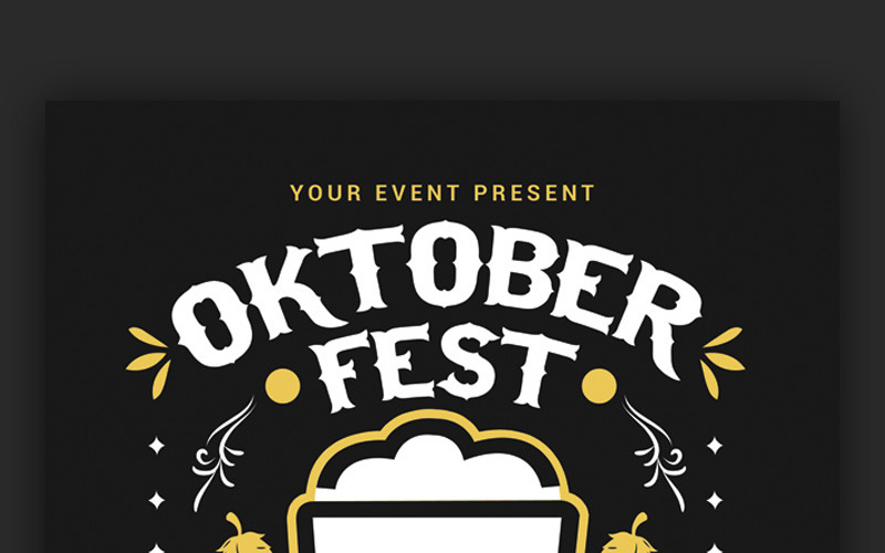 Oktober Fest-evenementfolder - huisstijlsjabloon