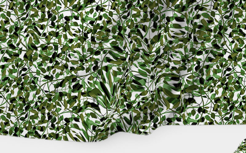 Green Branches And Leaves Pattern Templatemonster