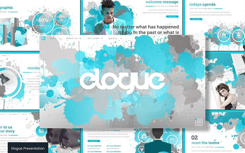 Modelo Elogue PowerPoint