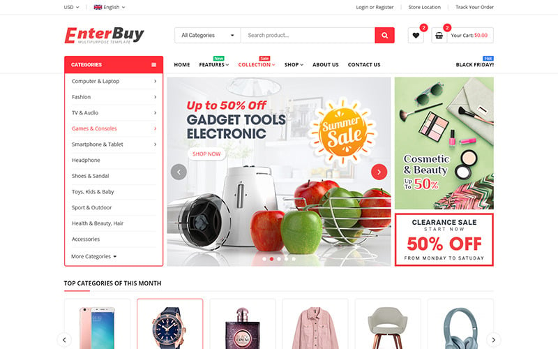 EnterBuy - Multipurpose Shopify Theme