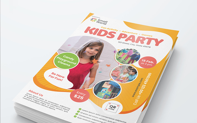 Download Фирменный стиль "Kids Party Flyer - Corporate Identity Template" / Kids Party Flyer - Corporate Identity Template - Фирменный стиль на тему графика kid,kids,party,flyer